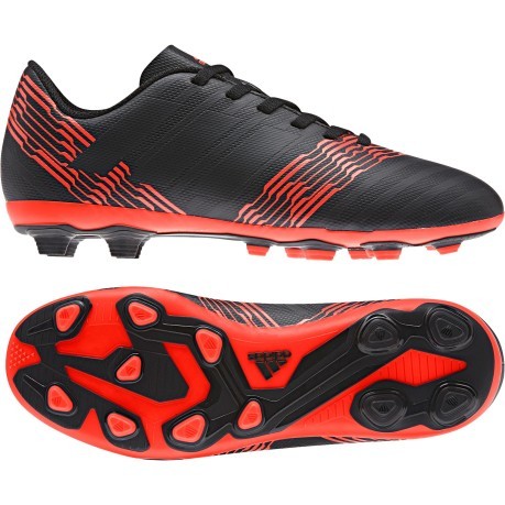 Chaussures de football garçon Adidas Nemeziz 17.4 FG noir orange