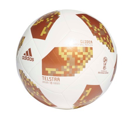Ball fussball Adidas Telstar World-Cup-Glider-weiß-gold