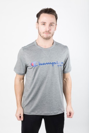 T-Shirt Herren Pro-Tech-Logo-grau
