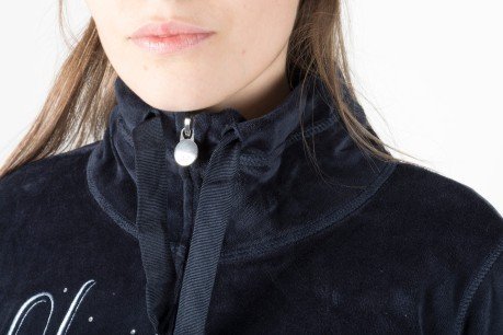 Sweat-shirt Femmes Ajustement Facile de Velours Zip Complet