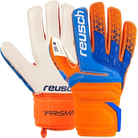 Goalkeeper gloves Child Reusch Pro SG Finger Support orange-blue back