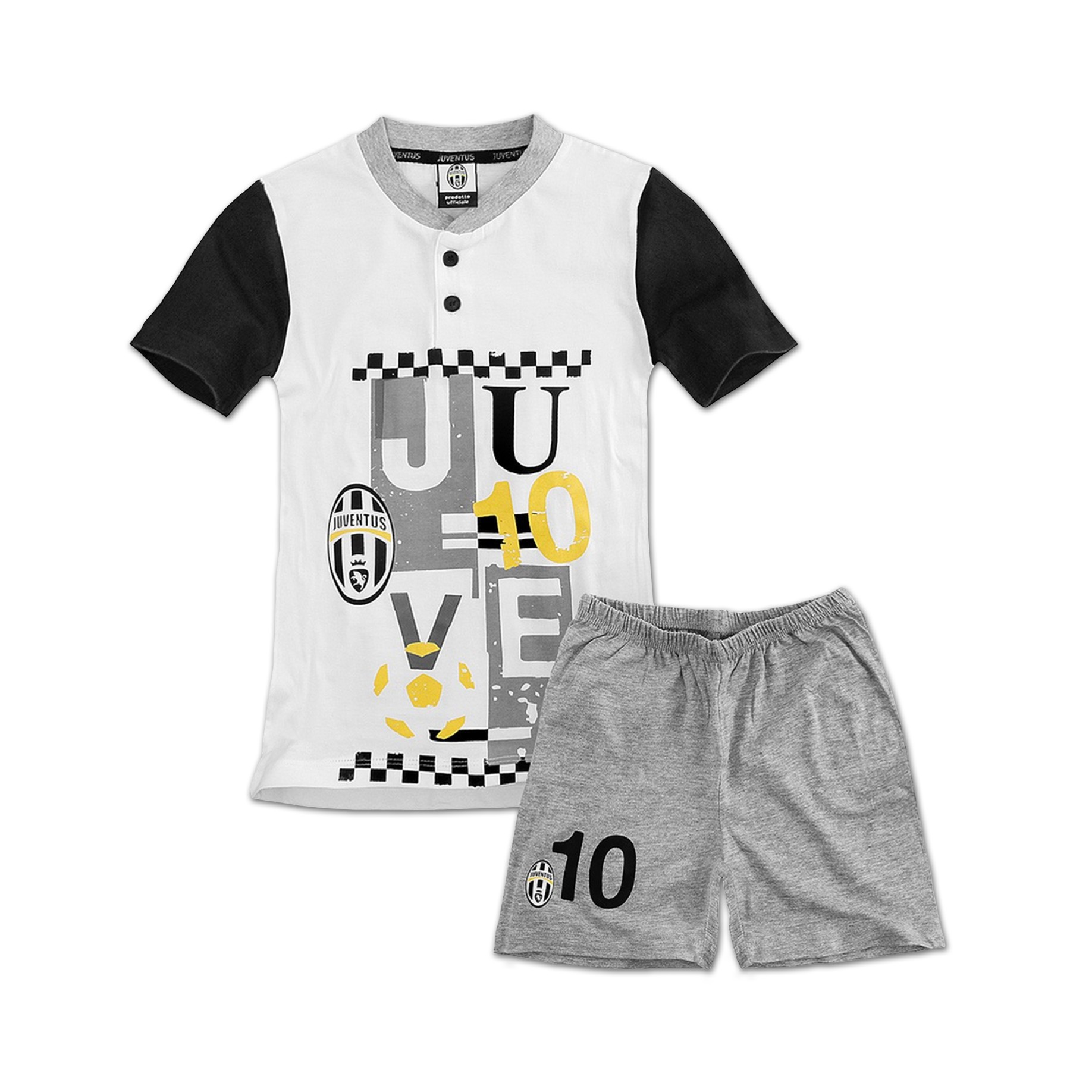 Zaklampen samenkomen huren Pyjama-Juventus Kind Planetex colore weiß grau - Planetex - SportIT.com