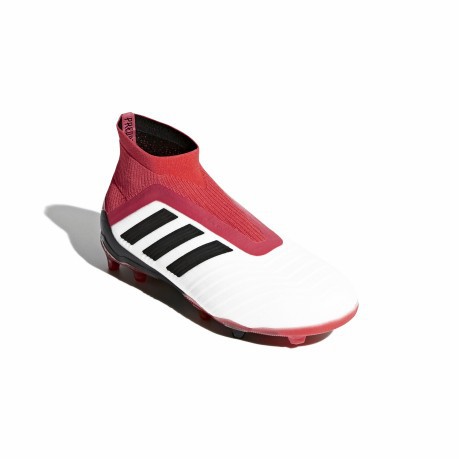 Scarpe calcio bambino Adidas Predator 18+ FG bianca