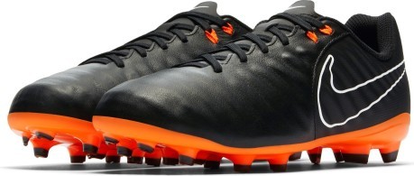 Niños botas de fútbol Nike Tiempo Legend Academia FG negro naranja