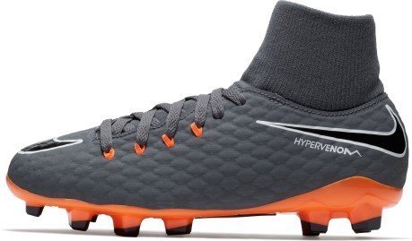 Soccer shoes child Nike Hypervenom Phantom III Academy FG grey orange