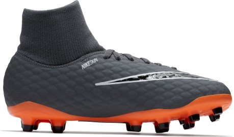 Chaussures de football enfant Nike Hypervenom Phantom III de l'Académie FG gris orange