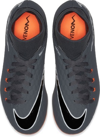 Kinder-fußballschuhe Nike Hypervenom Phantom III Academy FG grau-orange