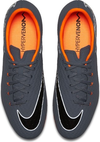 Fußball schuhe Nike Hypervenom III FG orange grau