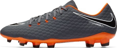 Soccer shoes Nike Hypervenom III FG orange gray