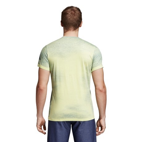 T-shirt Homme Melbourne Imprimé jaune porté