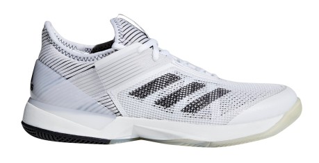 Schuhe Tennis Damen Adizero UberSonic 3 weiß schwarz