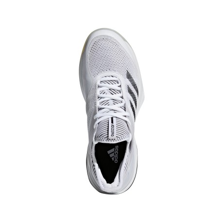 Schuhe Tennis Damen Adizero UberSonic 3 weiß schwarz