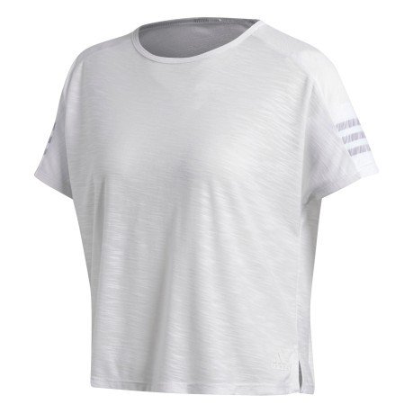 T-Shirt Damen ID 3 Stripes weißes model