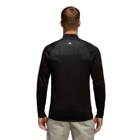 Men's sweatshirt ID Knit Bomber jacket black model