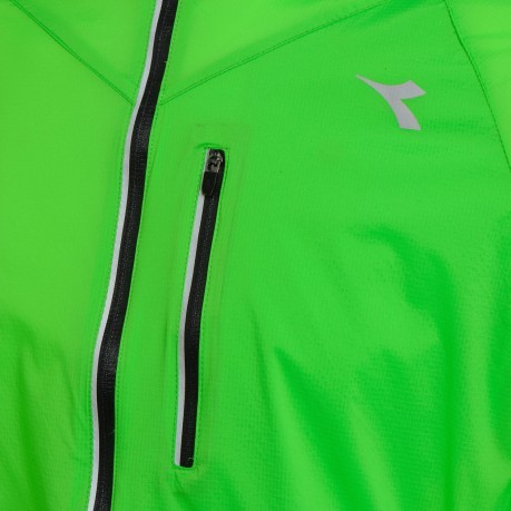 Ejecución de chaqueta de Hombre de la Lluvia de Bloqueo verde
