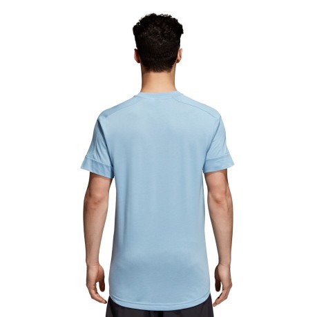 Camiseta de Hombre de IDENTIFICACIÓN de Gran Logotipo de la luz azul modelo