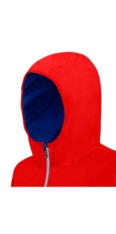 A prueba de viento chaqueta de Hombre rojo azul
