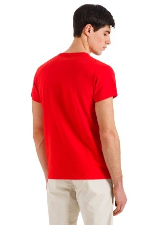 Männer T-Shirt Printed Logo Usa rot modell