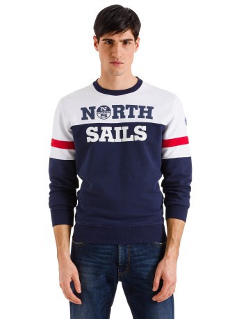 Men's sweatshirt Loweel Printed Graphic blue white model