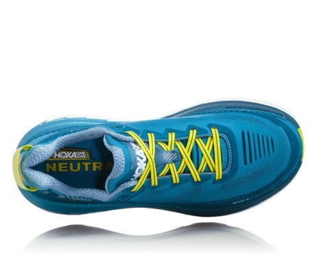 Mens zapatillas Bondi 5 A3 Neutro, azul y amarillo