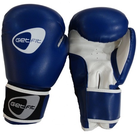 Boxeo guantes de Boxeo PU azul blanco