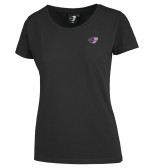 T-Shirt Femme Col V noir