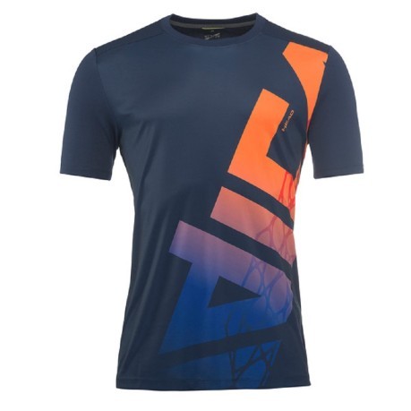 Baby T-Shirt-Vision-Radical orange, blau gegenüber