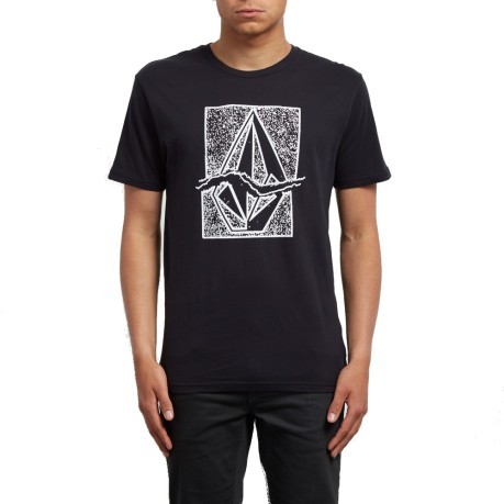 T-Shirt Uomo Rip Stone fronte nero