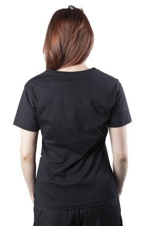 T-Shirt Damen Steetnic vor schwarz