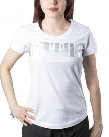 T-Shirt de las Mujeres Urbanas Atlético blanca en la parte delantera