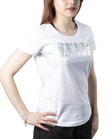 T-Shirt Femmes Urbaines Athlétique blanc à l'avant