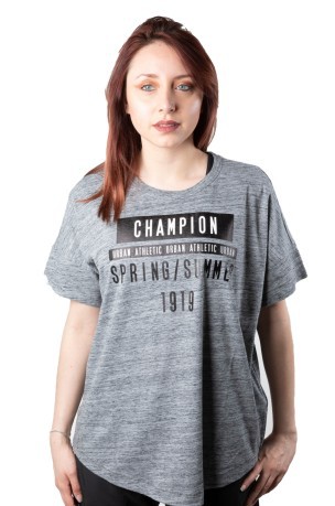 T-Shirt Donna Urban Athletic fronte grigio argento