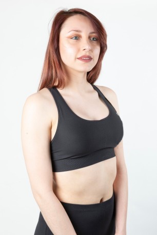 Top Women's High Support black front