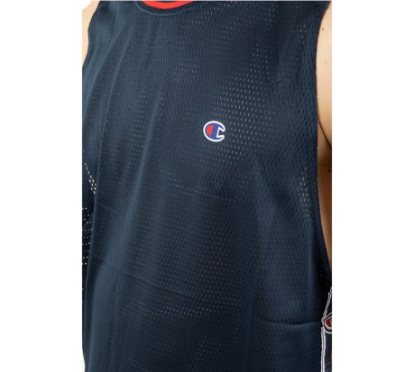 Tank top mens Soft Mesh blue front red