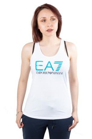 Tank top ladies Training Core white faced blue