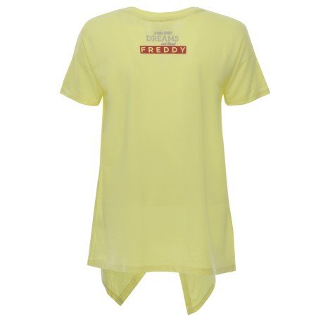 T-Shirt Queue à front jaune