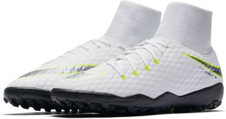 Chaussures de Football Nike Hypervenom PhantomX III de l'Académie de DF TF blanc