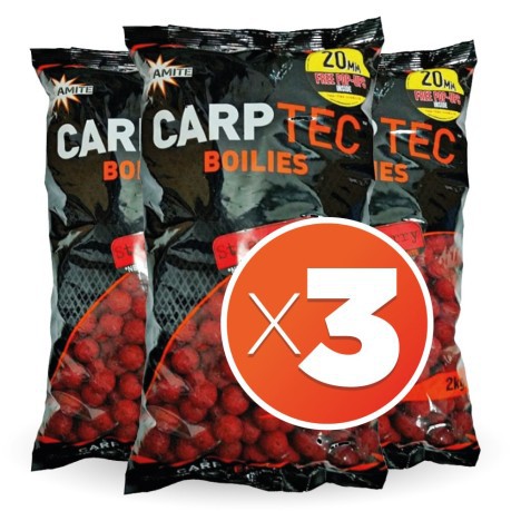 Boilies Carp-Tec Strawberry 20 mm 2 kg (3 bags)