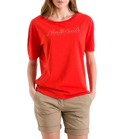 Damen T-Shirt Graphic gegenüber rot