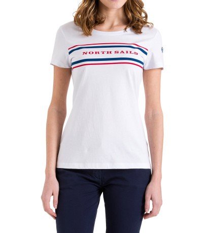 T-Shirt Donna Logo fronte bianco