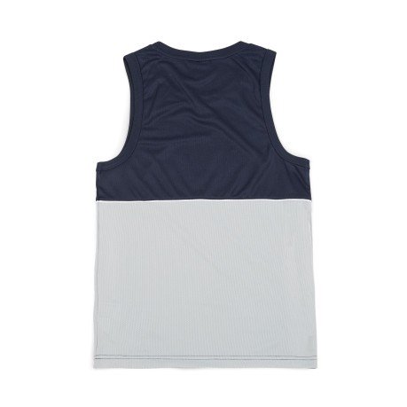 Tank top Man of the Poly Mesh blue white front
