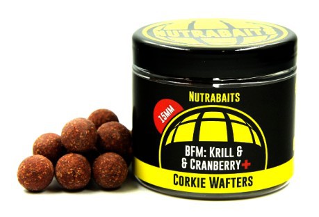 Boilies Corkie Wafters BFM: Krill &amp; Cranberry 15 mm