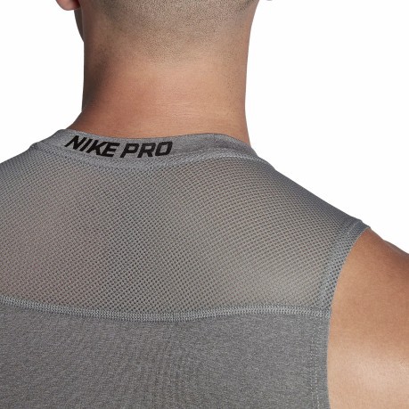 La parte superior del tanque de Fútbol Nike Pro frente negro