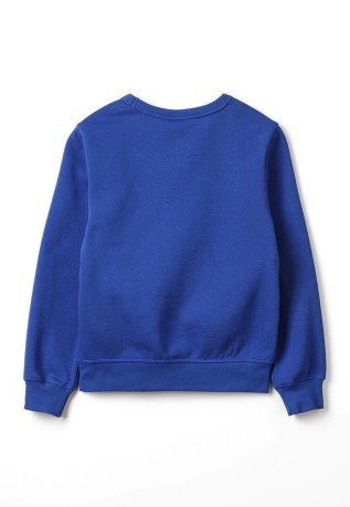 Sweatshirt Kind Rundhalsausschnitt blau gegenüber