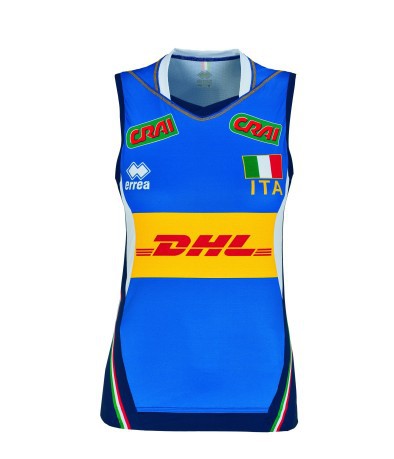Trikot Official Volleyball-Italien blaue blau