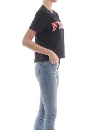 T-shirt Kurz Damen-Logo auf der vorderseite